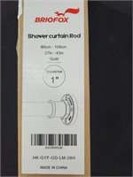 BRIOFOX Industrial Shower Curtain Rod - 2-in-1
