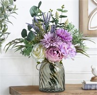 Faux Flowers in Vase,Fake Plants,Fake Flowers for