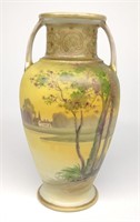 Nippon Scenic Lake & Church Landscape Vase