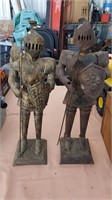 Knights of Armor metal decor figures