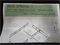Box spring. Size: Full/Queen/King/Cal King