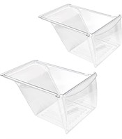 [2 PACK] UPGRADED 240337103 Crisper Bin Drawer