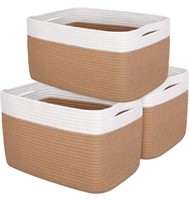 DOFASAYI Cotton Rope Storage Baskets 3-Pack -