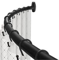 Curved Shower Curtain Rod, TOPROD Black Round