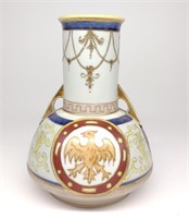 Nippon Art Deco Eagle & Pendant Vase