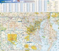 Maryland State Wall Map - 20.75" x 18.5" Matte