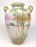 Nippon Palm Tree & Pyramid Landscape Vase