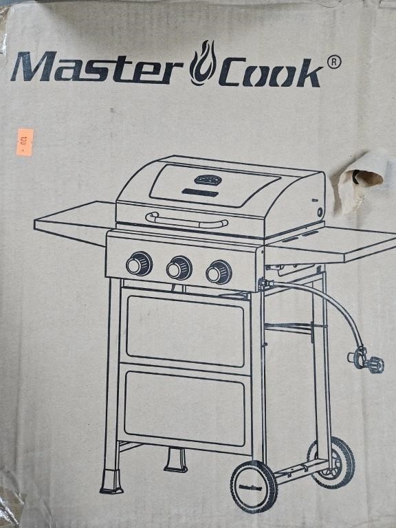 Master Cook 3-Burner Gas Grill. Not checked for