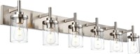 6-Light Bathroom Fixtures  Nickel Sconces