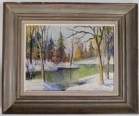 Jensen, Early Spring Landscape, Oil on Canvas