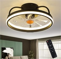 Flush Mount Ceiling Fans with Lights and Remote