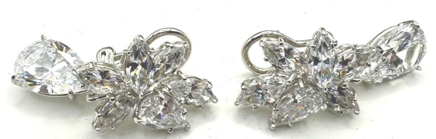 Sterling and 14k Gold CZ Earrings
