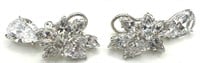 Sterling and 14k Gold CZ Earrings