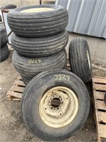Qty of misc implement tires/rims