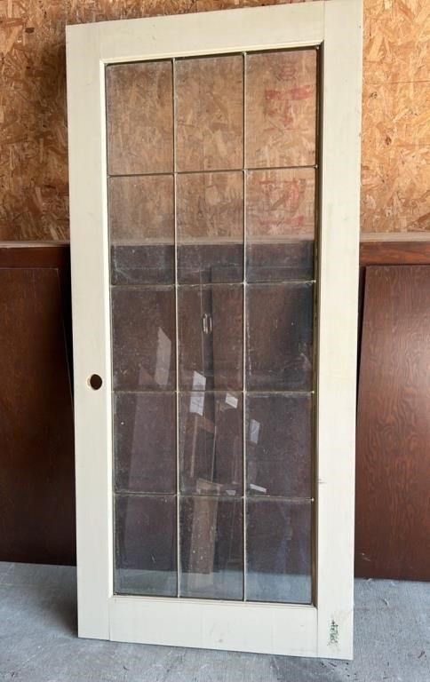Wooden And Glass Door 36" X 80". #LYS