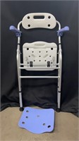 Foldable Shower Seat with Padded Stick-On Seat