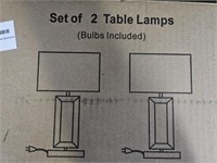 Table Lamps. Set of 2 w/ bulbs