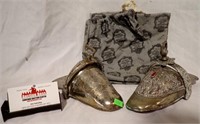 PAIR OF SILVER BOOT STIRRUP PROTECTORS  9"