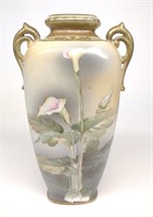 Nippon Calla Lily Floral Porcelain Vase