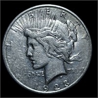 1923-S 90% SILVER PEACE DOLLAR COIN