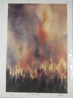 Kotler, The Red Dragon (Alberta Forest Fire) Litho