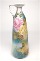 Nippon Floral Pink & Yellow Rose Pitcher