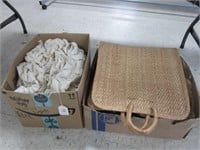 2 BOXES OF COLLECTIBLE LINENS AND OTHER