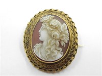 CAMEO PIN W/INTRICATE BORDER