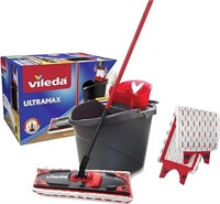 Vileda Ultramax Flat Mop and Bucket Set with 1