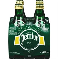 (2) 4-Pk Perrier Carbonated Natural Spring Water