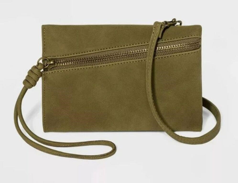 Universal Thread Crossbody Wristlet - Olive Green