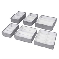 6-Pk Neatfreak - Adjustable Drawer Organizers