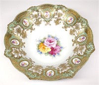 Noritake Nippon Teal Blue & Gold Floral Bowl