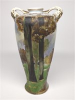 Nippon Woodland Landscape Scene Vase
