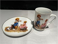 Norman Rockwell Collector porcelain set, Vintage