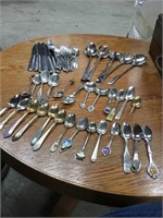 Collector spoons  (26)  &  misc flatware