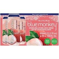 15-PK Blue Monkey - Sparkling Litchi Juice 15 x