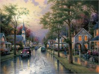 Thomas Kinkade (1958-2012) , HOMETOWN MORNING, HOM