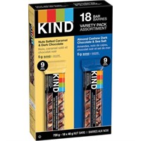18-PK Kind Nut Bars Variety Pack, 18 × 40 g