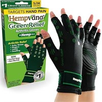 Hempvana Green Relief Arthritis Gloves Woven with