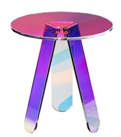 VEVOR Round Iridescent Side Table