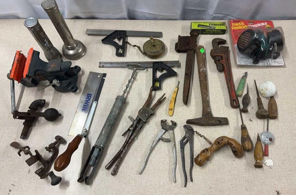 Vtg Tools, Tools, Bench Clamp & More