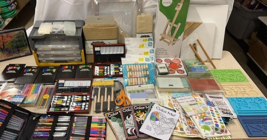 New & Used Arts & Crafts: Beads, Stamps, Markers,