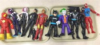 Action Figures 10”-11” Batman, Spiderman, Joker &