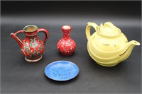 4 HALL Teapot, Keramik Teapot, FMK Vase+