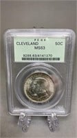 Cleveland Silver Half Dollar PCGS MS63