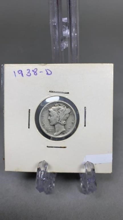 1938-D Mercury Silver Dime