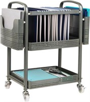 Mind Reader Rolling File Cart, Organizer, Metal,