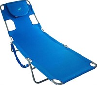 Ostrich Lounge Chaise, Blue