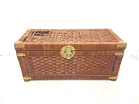 Wicker chest trunk woven